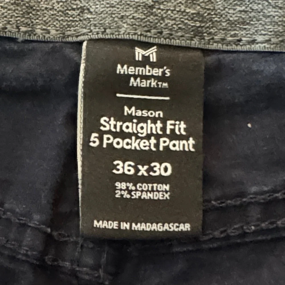 Men's Members Mark 5-Pocket Blue Pants